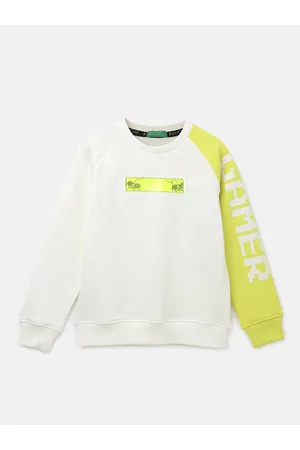 Benetton Boys Colourblocked Pullover Sweatshirt
