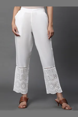 W Omen Pure Cotton Straight Fit Cigarette Trousers