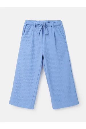 Benetton Girls Textured Mid-Raise Parallel Trousers