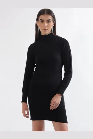 Elle Mock Neck Long Sleeves Bodycon Dress