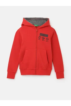 Benetton Infant Boys Front Open Hooded Sweatshirt