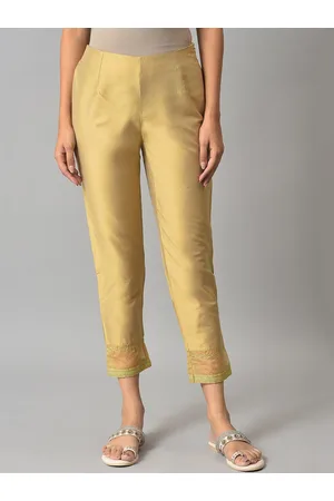 W Omen Hem Design Slim Fit Cigarette Trousers
