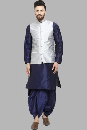Royal Kurta Pure Silk Kurta With Dhoti Pants And Nehru Jacket