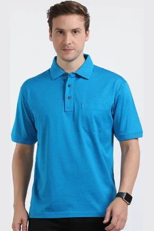 Classic Polo Geometric Print Polo Collar Pockets Cotton T-shirt