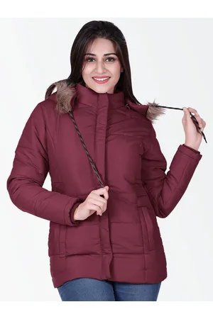 Brazo Women Hooded Lightweight Padded Jacket With Faux Fur Trim