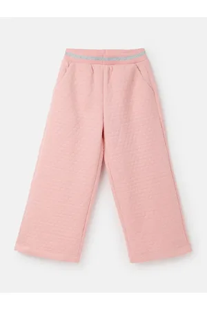 Benetton Girls Pink Mid-Rise Trousers