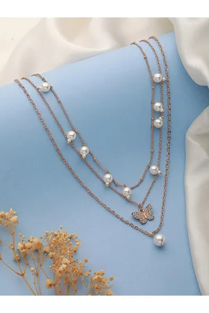 Jazz and Sizzle Rose Gold-Plated Layered Necklace