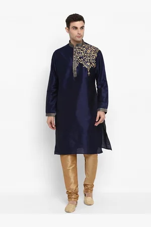 Royal Kurta Floral Embroidered Art Silk Kurta With Churidar