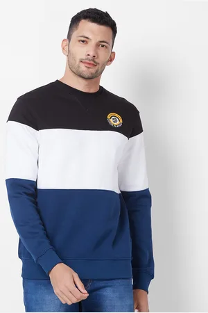 Giordano Colourblocked Round Neck Applique Sweatshirt