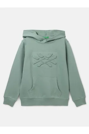 Benetton Boys Embossed Hooded Pullover