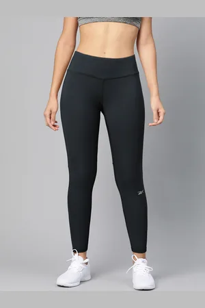 Reebok Women Black Essentials Solid Running Tights