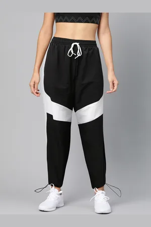 Reebok Women Black & White Meet You There Colourblocked Training Joggers