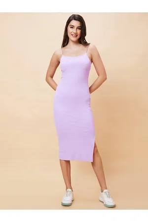 Globus Lavender Shoulder Straps Bodycon Dress