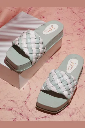 JM Looks Textured Flatform Heels