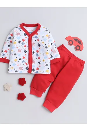 BUMZEE Infants Boys Printed Pure Cotton Shirt With Pyjamas