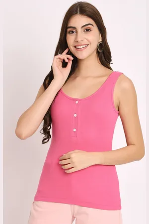 CHARMGAL Scoop Neck Ribbed Modal Tank Top