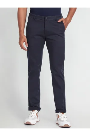 Arrow Men Slim Fit Low-Rise Chinos Trousers