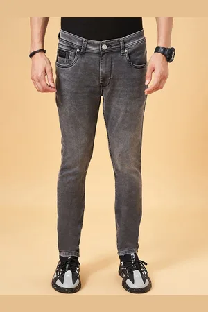 PEOPLE Men Slim Fit Clean Look Light Fade Stretchable Jeans