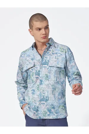 Maniac Men White Classic Floral Opaque Printed Casual Shirt