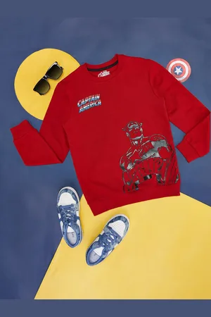 Pantaloons Boys Captain America Printed Cotton Pullover