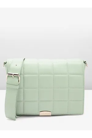 Lino Perros Women Textured Structured Sling Bag with Quilted Detail
