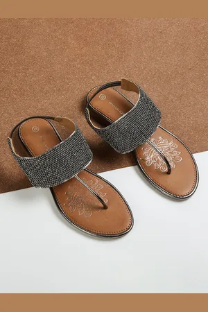Lifestyle Embellished T-Strap Flats