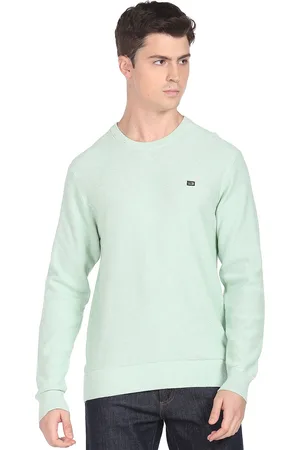Arrow Cable Knit Self Design Pullover Sweater