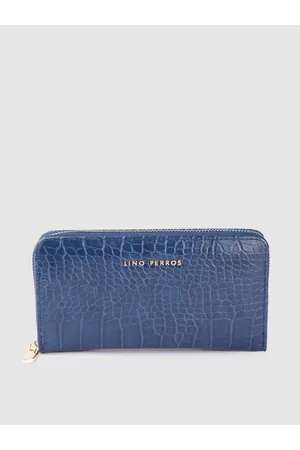 Lino Perros Women Croc Textured Zip Around Wallet