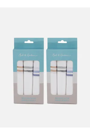 Mast & Harbour Pack Of 2 Cotton Handkerchiefs