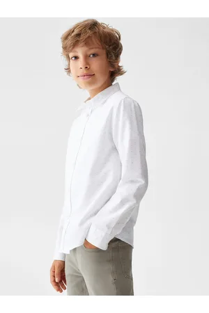 MANGO Boys Printed Pure Cotton Casual Shirt