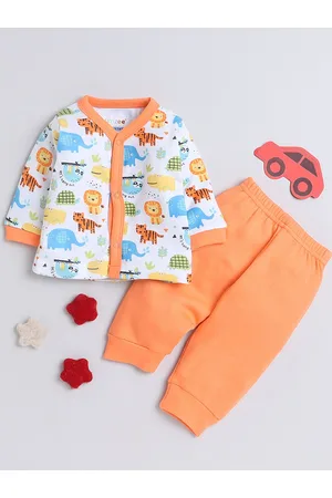 BUMZEE Infants Boys Printed Pure Cotton Shirt With Pyjamas