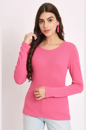 CHARMGAL Round Neck Long Sleeves Fitted Top