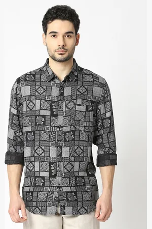 VALEN CLUB Ethnic Motifs Printed Slim Fit Cotton Casual Shirt