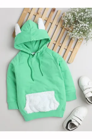 BUMZEE Girls Hooded Cotton Sweatshirt