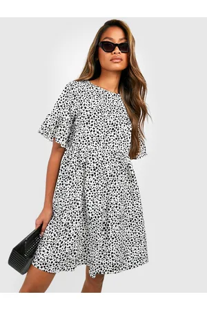 Boohoo Abstract Printed A-Line Dress