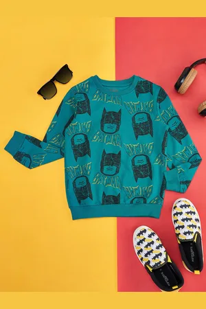 Pantaloons Boys Batman Printed Cotton Pullover Sweatshirt