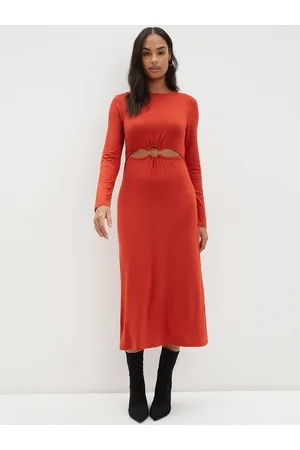 Dorothy Perkins Cut Out Detail A-Line Midi Dress