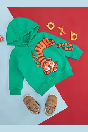 Pantaloons Boys Green Printed Sweatshirt