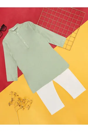 Pantaloons Boys Mandarin Collar Regular Kurta with Pyjamas