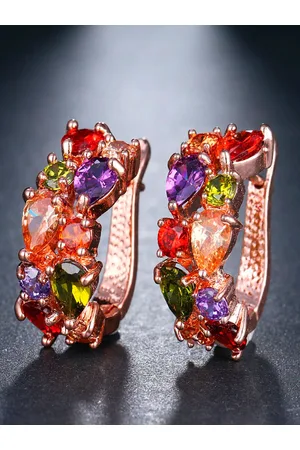 DressBerry Gold-Plated Contemporary Hoop Earrings