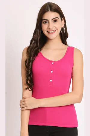 CHARMGAL Scoop Neck Ribbed Modal Tank Top