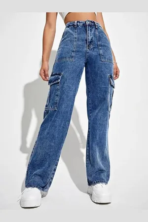 KOTTY Women Jean Blue Straight Fit High-Rise Stretchable Jeans