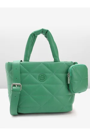 Lino Perros Structured Handheld Bag with Quilted Detail