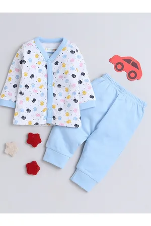 BUMZEE Infants Girls Printed Pure Cotton Shirt With Trousers