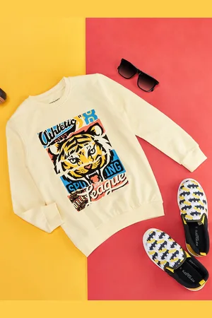 Pantaloons Boys Graphic Printed Cotton Pullover Sweatshirt