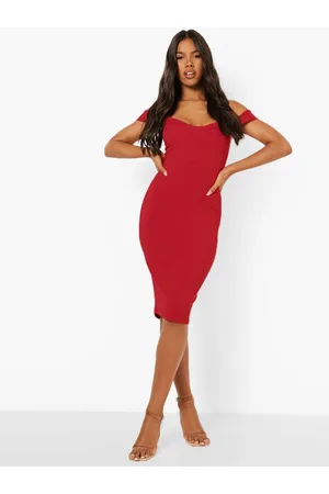 Boohoo Off-Shoulder Sheath Dress