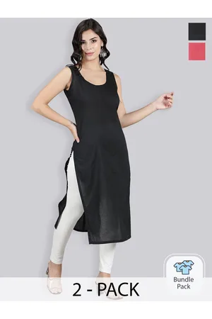 Seva Chikan Pack Of 2 Cotton Long Slips