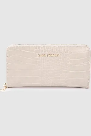 Lino Perros Women Croc Textured Zip Around Wallet
