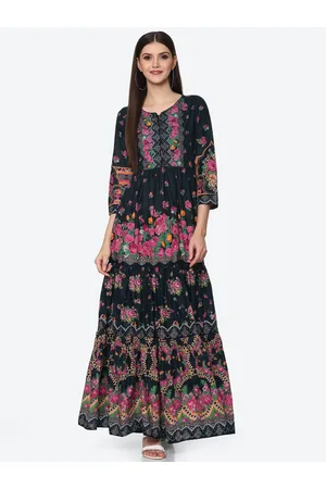 Biba Black Floral Maxi Dress