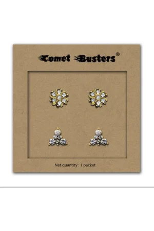 Comet Busters Pack Of 2 Contemporary Studs Non Piercing Ear Stickers